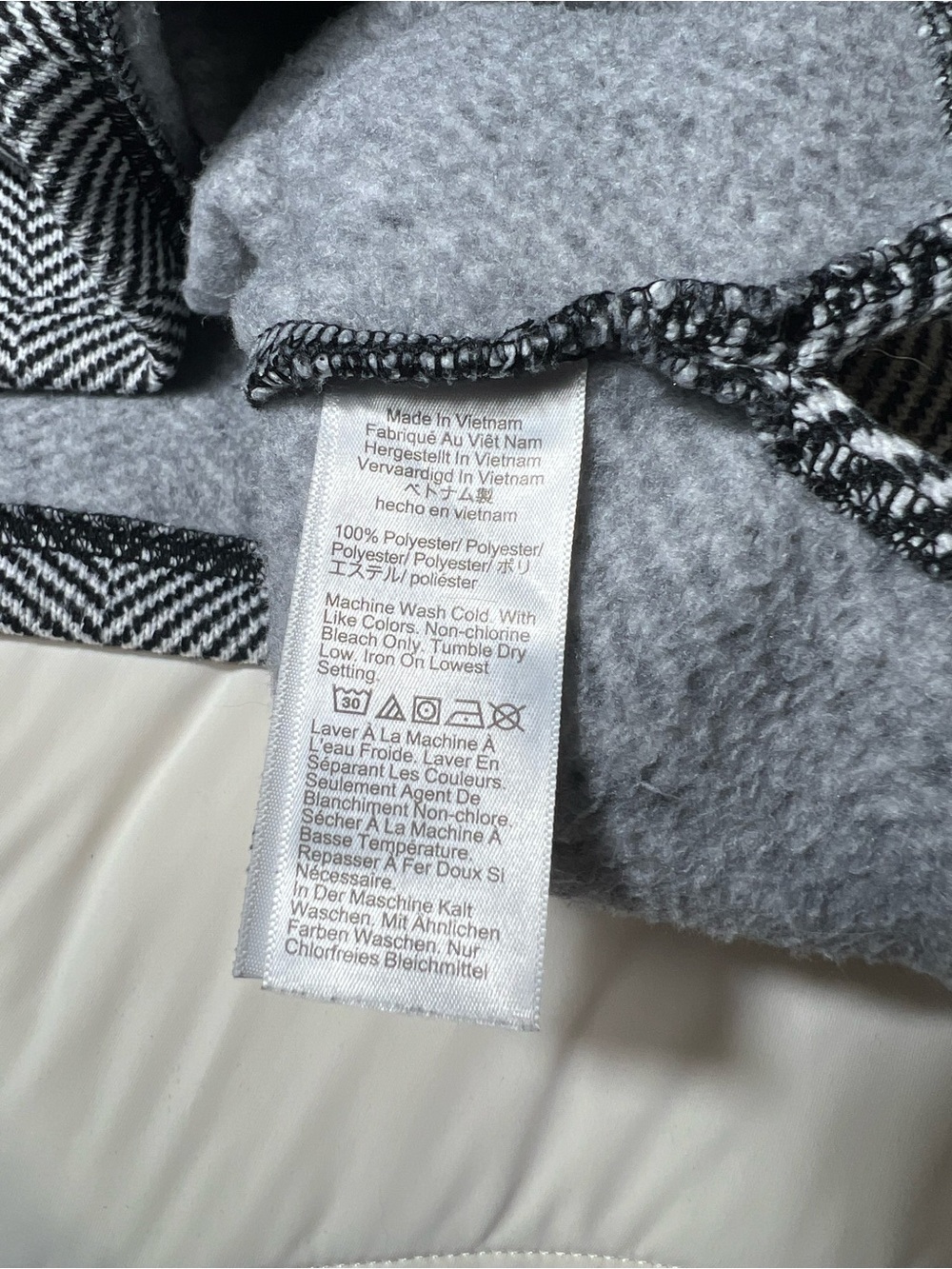 J. Crew Black and White Chevron Cowl Neck Sweater - Picture 8 of 10